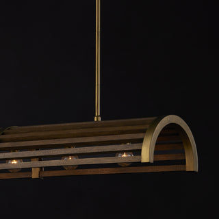 Woodbine Five Light Chandelier in Chestnut/Brass