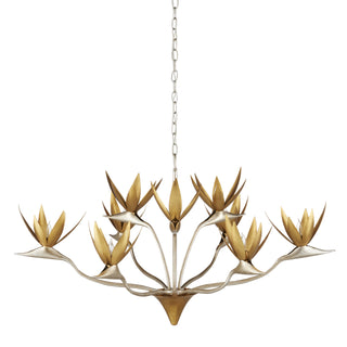 Paradiso Nine Light Chandelier in Contemporary Silver Leaf/Contemporary Gold Leaf/Contemporary Gold