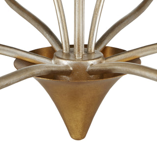 Paradiso Nine Light Chandelier in Contemporary Silver Leaf/Contemporary Gold Leaf/Contemporary Gold