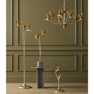 Paradiso Nine Light Chandelier in Contemporary Silver Leaf/Contemporary Gold Leaf/Contemporary Gold