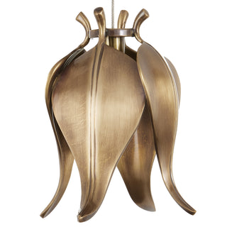 Iota 15 Light Pendant in Antique Brass/Silver