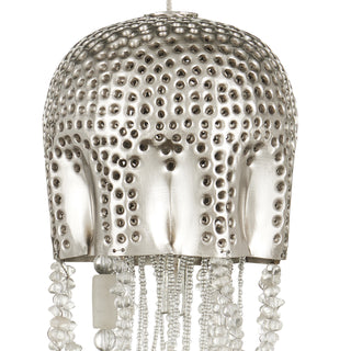 Medusa 30 Light Pendant in Nickel/Clear/Silver