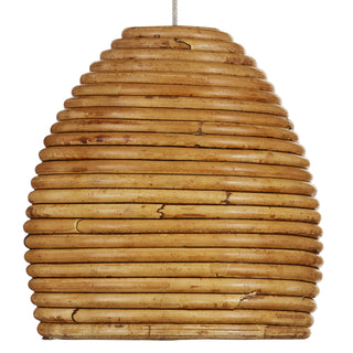 Beehive Seven Light Pendant in Natural/Silver
