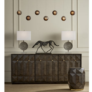 Pathos Seven Light Pendant in Charcoal/Antique Silver/Antique Gold/Silver