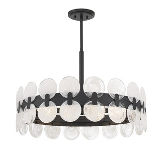 Boca Six Light Chandelier in Matte Black