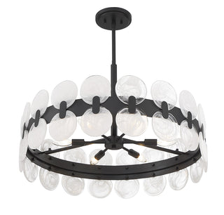 Boca Six Light Chandelier in Matte Black