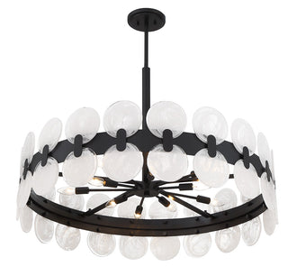 Boca Ten Light Chandelier in Matte Black