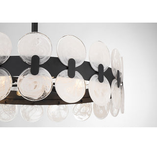 Boca Ten Light Chandelier in Matte Black