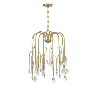Anholt Six Light Chandelier in Noble Brass