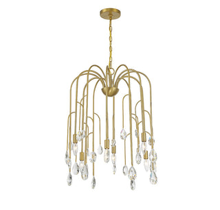 Anholt Six Light Chandelier in Noble Brass