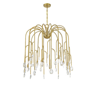 Anholt Eight Light Chandelier in Noble Brass