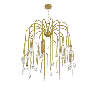 Anholt Eight Light Chandelier in Noble Brass