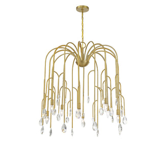 Anholt Eight Light Chandelier in Noble Brass