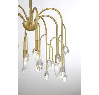 Anholt Eight Light Chandelier in Noble Brass