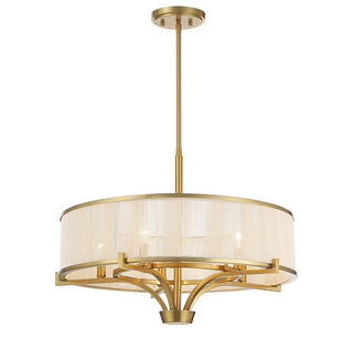 Wynwood Five Light Chandelier in Warm Brass
