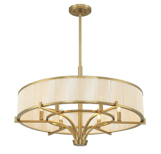 Wynwood Six Light Chandelier in Warm Brass