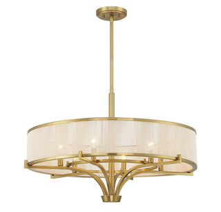 Wynwood Six Light Chandelier in Warm Brass