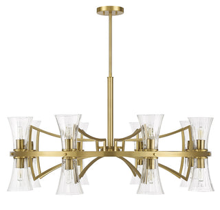 Bennington 16 Light Chandelier in Warm Brass
