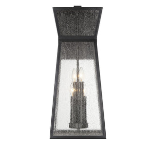 Millford Four Light Outdoor Wall Lantern in Matte Black