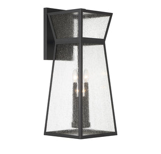 Millford Four Light Outdoor Wall Lantern in Matte Black