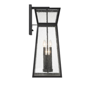 Millford Four Light Outdoor Wall Lantern in Matte Black