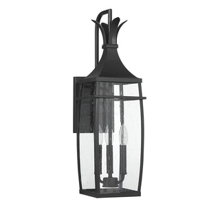 Montpelier Three Light Outdoor Wall Lantern in Matte Black
