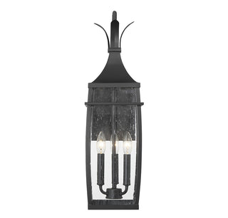 Montpelier Three Light Outdoor Wall Lantern in Matte Black