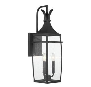 Montpelier Three Light Outdoor Wall Lantern in Matte Black