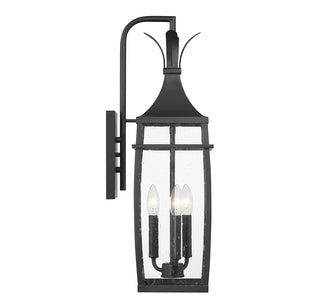 Montpelier Three Light Outdoor Wall Lantern in Matte Black