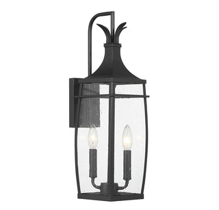 Montpelier Two Light Outdoor Wall Lantern in Matte Black