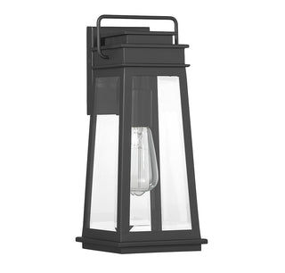 Boone One Light Outdoor Wall Lantern in Matte Black