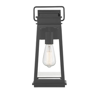 Boone One Light Outdoor Wall Lantern in Matte Black
