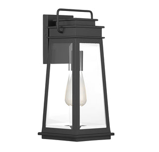 Boone One Light Outdoor Wall Lantern in Matte Black
