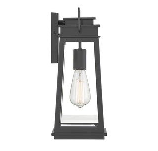 Boone One Light Outdoor Wall Lantern in Matte Black