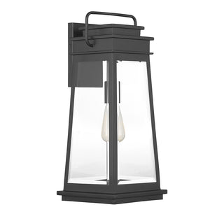 Boone One Light Outdoor Wall Lantern in Matte Black