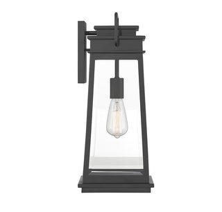 Boone One Light Outdoor Wall Lantern in Matte Black