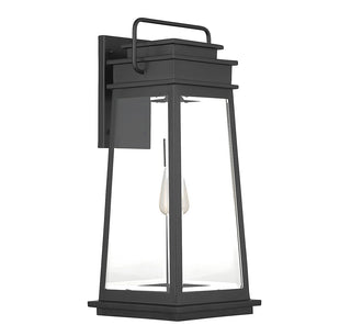 Boone One Light Outdoor Wall Lantern in Matte Black