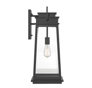Boone One Light Outdoor Wall Lantern in Matte Black