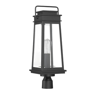 Boone One Light Outdoor Post Lantern in Matte Black