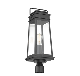 Boone One Light Outdoor Post Lantern in Matte Black