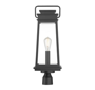 Boone One Light Outdoor Post Lantern in Matte Black