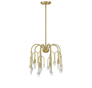 Anholt Four Light Convertible Semi-Flush or Pendant in Noble Brass