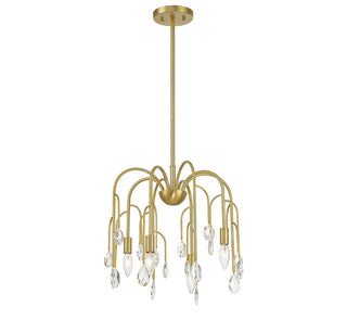 Anholt Four Light Convertible Semi-Flush or Pendant in Noble Brass