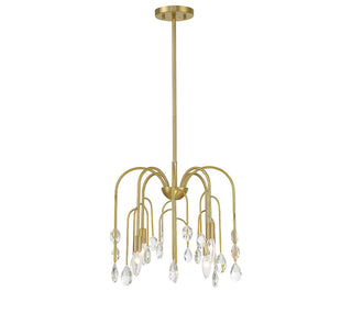 Anholt Four Light Convertible Semi-Flush or Pendant in Noble Brass