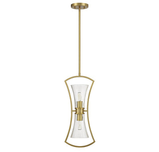 Bennington Two Light Pendant in Warm Brass