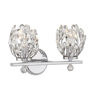 Moreno Two Light Bathroom Vanity in Chrome
