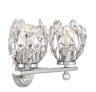 Moreno Two Light Bathroom Vanity in Chrome
