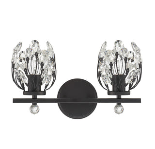 Moreno Two Light Bathroom Vanity in Matte Black
