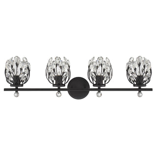 Moreno Four Light Bathroom Vanity in Matte Black