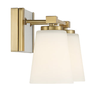 Darby Two Light Bathroom Vanity in Warm Brass